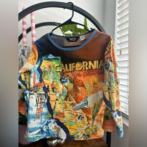 Take Two Vintage California tee. Beaded design. Size Medium